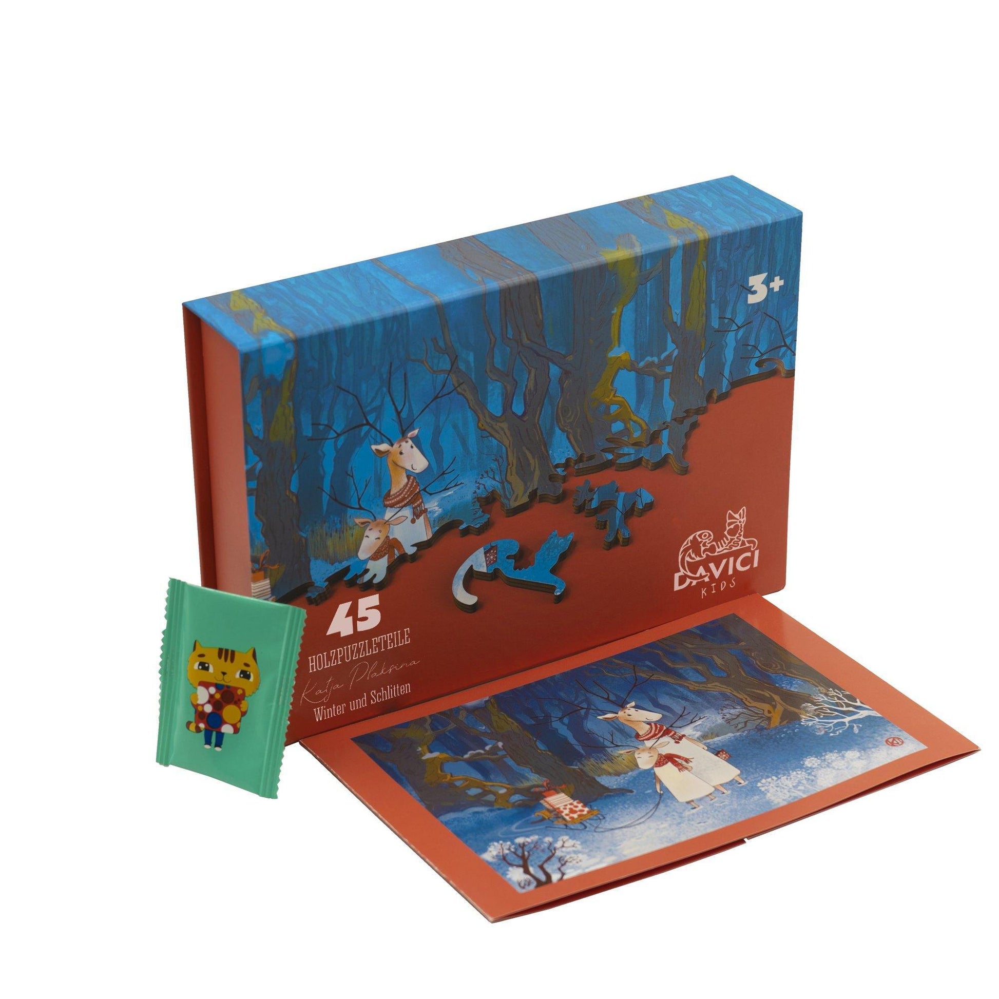 DaVICI Exclusive Holzpuzzles - Winter und Schlitten.